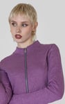 Design Jersey Long Sleeve Crop Zip Top