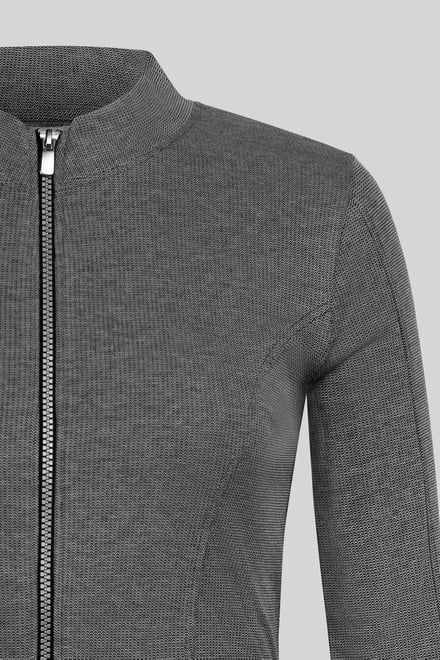 Design Jersey Long Sleeve Crop Zip Top