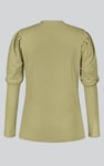 Long Sleeve Crew Neck Jersey Top With Puff Sleeve