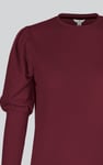 Long Sleeve Crew Neck Jersey Top With Puff Sleeve
