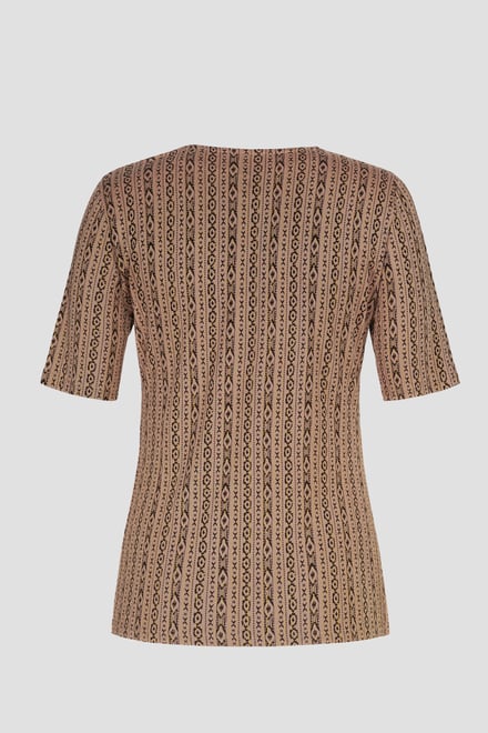 Short Sleeve Shimmer Printed Viscose Top