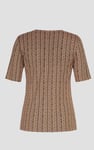Short Sleeve Shimmer Printed Viscose Top