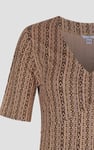 Short Sleeve Shimmer Printed Viscose Top