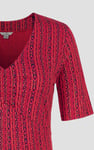 Short Sleeve Shimmer Printed Viscose Top