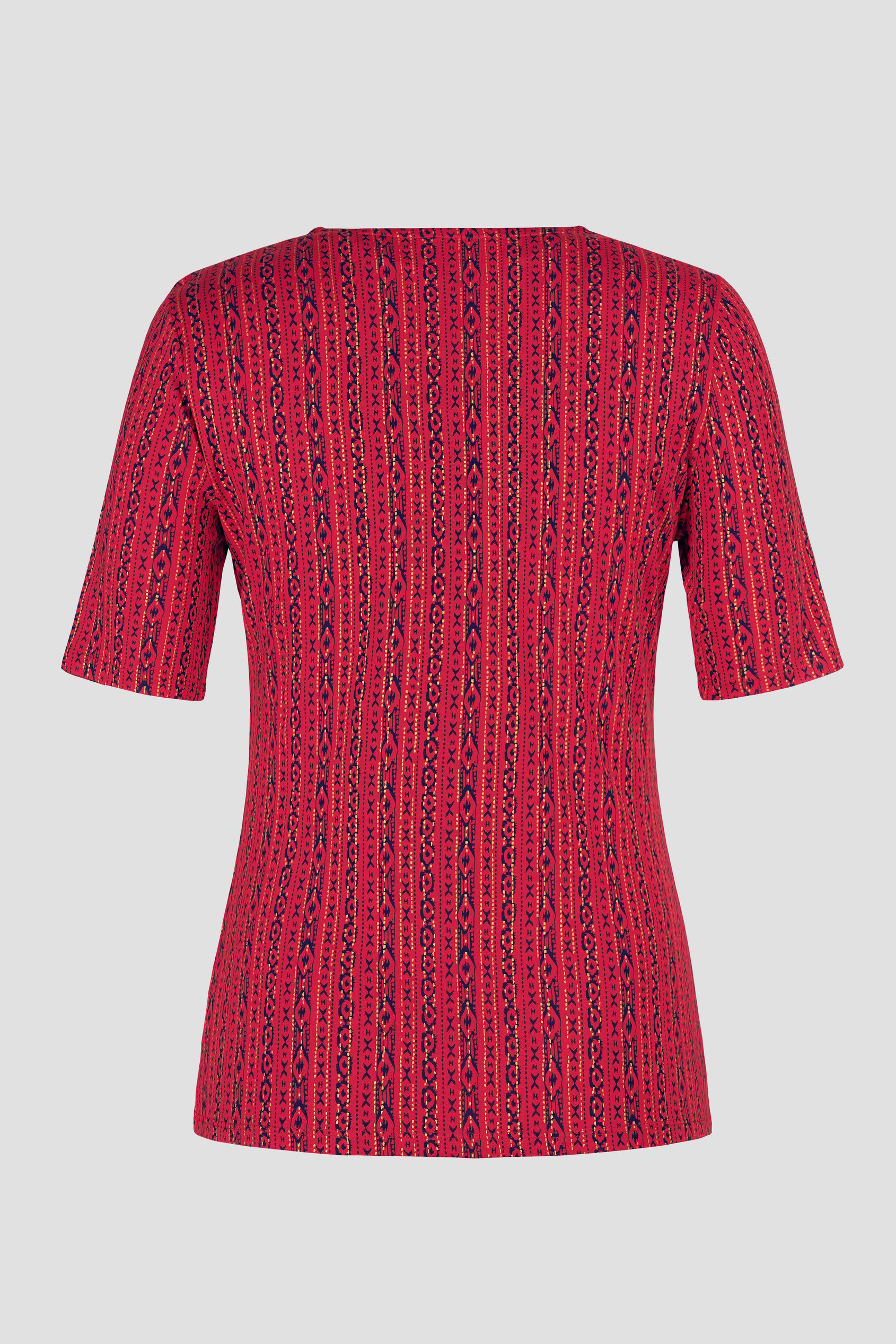 Short Sleeve Shimmer Printed Viscose Top