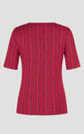 Short Sleeve Shimmer Printed Viscose Top