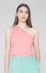 Knotted One Shoulder Rib Vest