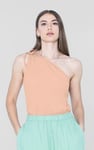 Knotted One Shoulder Rib Vest