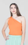 Knotted One Shoulder Rib Vest