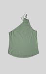Knotted One Shoulder Rib Vest