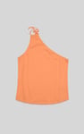 Knotted One Shoulder Rib Vest