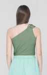Knotted One Shoulder Rib Vest