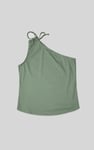Knotted One Shoulder Rib Vest