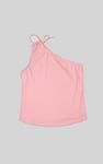 Knotted One Shoulder Rib Vest