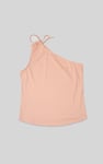 Knotted One Shoulder Rib Vest