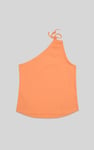 Knotted One Shoulder Rib Vest