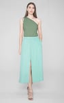 Knotted One Shoulder Rib Vest