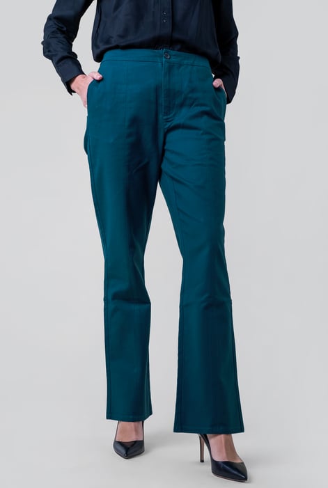 Womens Cream Front Seam Chino Trouser