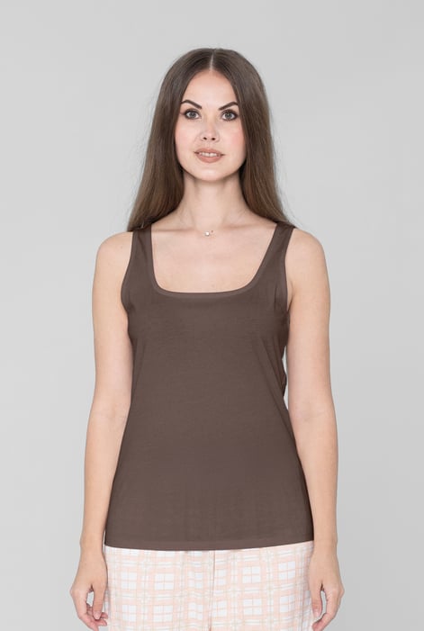 White Cotton Strap Vest