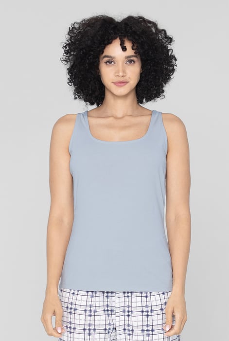 White Cotton Strap Vest