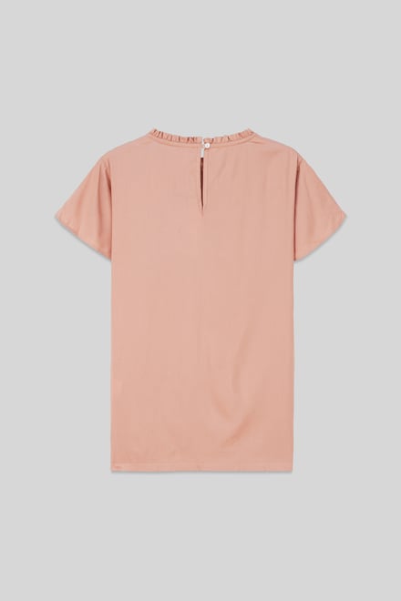 Womens Ruffle Stand Collar Tops