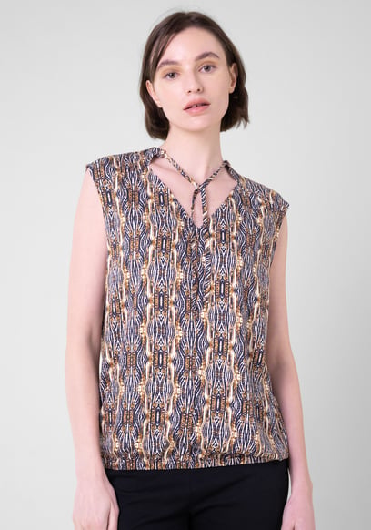 Womens Tie Neck Tops