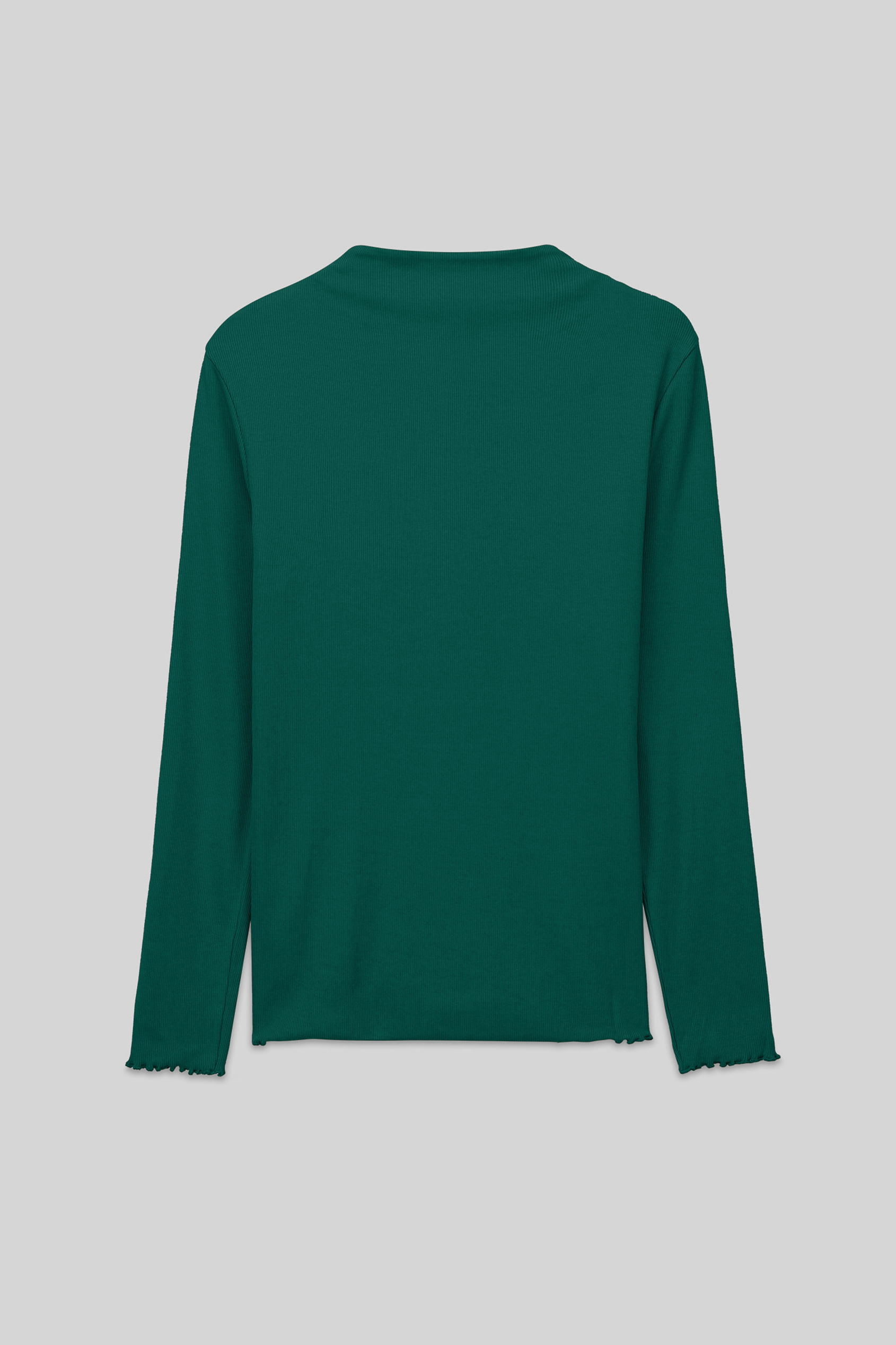 Womens High Neck Ribbed Top