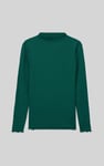 Womens High Neck Ribbed Top