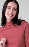 Womens High Neck Ribbed Top