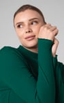 Womens High Neck Ribbed Top