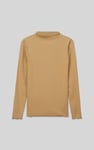 Womens High Neck Ribbed Top