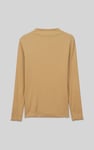 Womens High Neck Ribbed Top