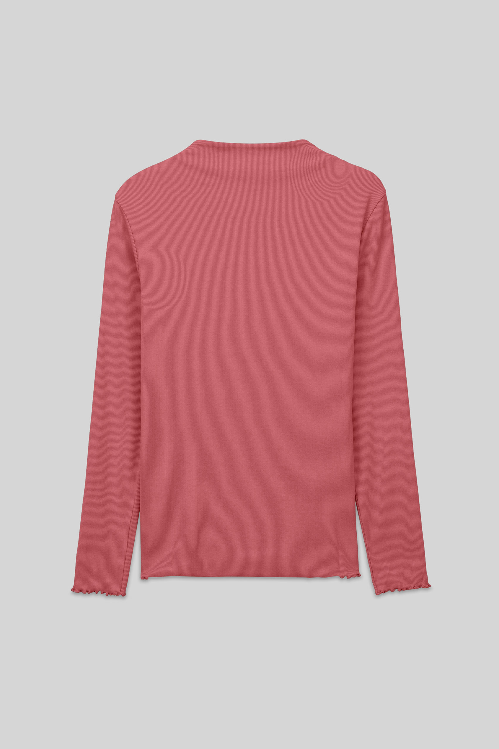 Womens High Neck Ribbed Top