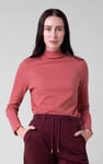 Womens High Neck Ribbed Top