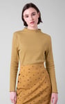 Womens High Neck Ribbed Top