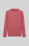 Womens High Neck Ribbed Top