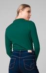 Womens High Neck Ribbed Top