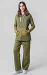 Stretchy Embroidery Design Details Trousers