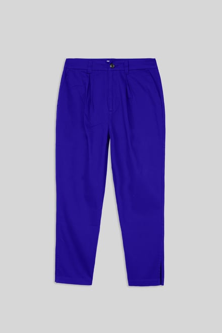 Womens Pleated Cropped Trouser