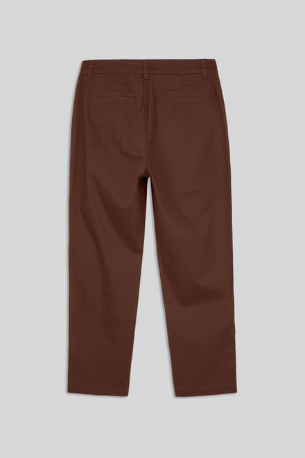 Womens Pleated Cropped Trouser
