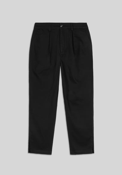 Womens Pleated Cropped Trouser