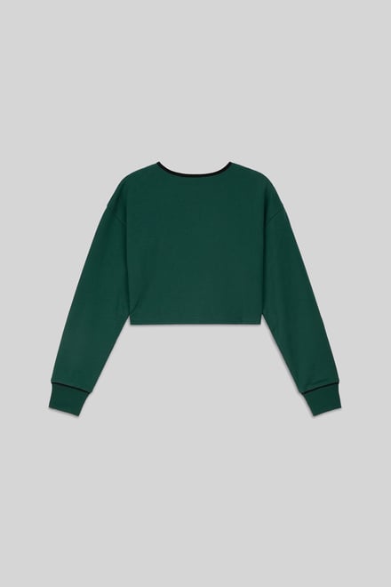 Womens Drop Shoulder Zip Through Top