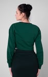 Womens Drop Shoulder Zip Through Top