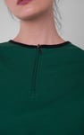 Womens Drop Shoulder Zip Through Top