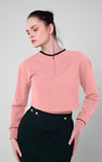 Womens Drop Shoulder Zip Through Top