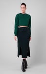 Womens Drop Shoulder Zip Through Top