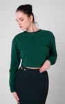 Womens Drop Shoulder Zip Through Top