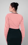 Womens Drop Shoulder Zip Through Top