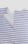 Stripe Jersey Button Back T-Shirt Top