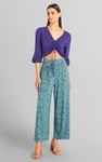 Womens Ruched Long Sleeve Crop Top